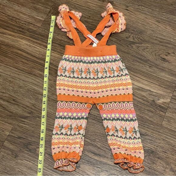 Matilda Jane Pumpkin Pie Choose Your Own Path Ruffle Sweater Knit Overalls 6-12 - Picture 9 of 10